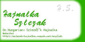 hajnalka szlezak business card